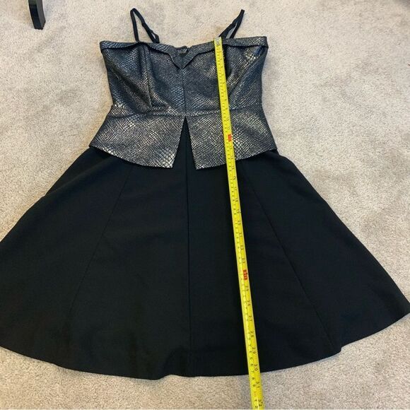 Ds Gray black metallic snake print peplum Bustier corset A-line strapless dress - Picture 12 of 13